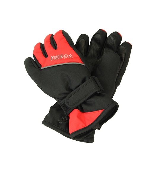 Laste veekindlad sõrmkindad 82650015 JASON 00309-must/punasega Huppa