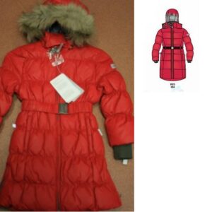 Tüdrukute sulemantel (1202AW11) YASMINE punane 004 (98-122cm) Huppa