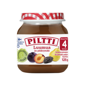 Piltti ploomi-pirnipüree 3x125g 4.kuust (1purk-0,99eur)