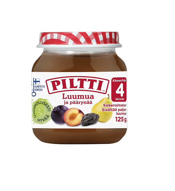 Piltti ploomi-pirnipüree 3x125g 4.kuust (1purk-0,99eur)