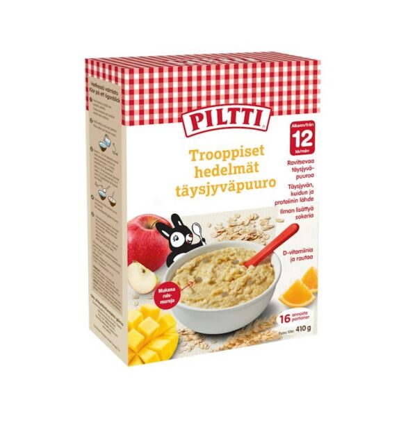 Piltti täisteraviljapuder troopiliste puuviljadega 12+kuud 410g