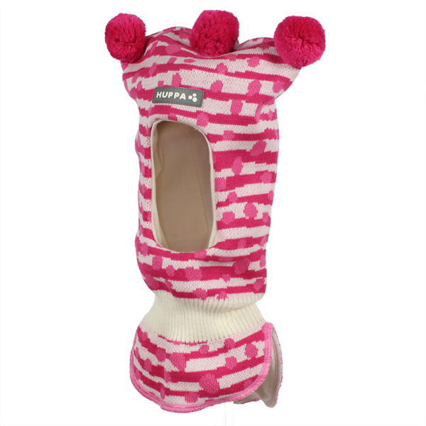 Laste kootud sallmüts COCO 85070000 fuksia-63363 HUPPA