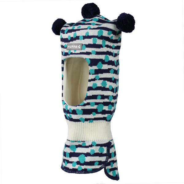 Laste kootud sallmüts COCO 85070000 tumesinine-63386 HUPPA