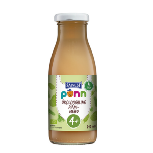 Salvest Põnn Öko Pirnimehu 4-elukuust  2x240ml (1pudel-1,80eur+pant 0,10eur)