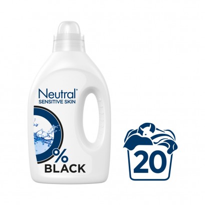 Pesugeel Black Wash Sensitive Skin 20 pk, NEUTRAL, 1 l