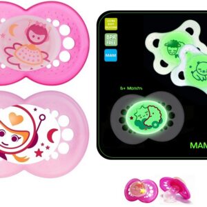 MAM Original silikoon helendavad öölutid 2tk 6+kuud sirge otsaga,roosad 295000