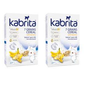Kabrita 7-viljahelbe puder banaani ja kitsepiimaga alates 6 kuust, 2x180g (1pakk-9,98eur)
