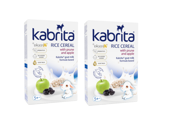 Kabrita riisipuder ploomi ja õuna ning kitsepiimaga alates 5 kuust, 2x180g (1pakk-9,98eur)