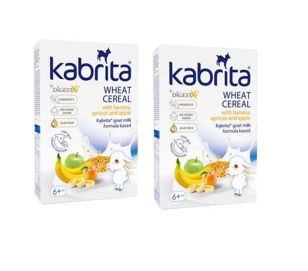 Kabrita nisupuder banaani,õuna ja aprikoosi ning kitsepiimaga alates 6 kuust, 2x180g (1pakk-9,98eur)