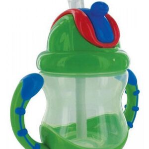 Nüby Flip-n Sip kõrrega pudel,sangadega 270ML 12+kuud ROHELINE