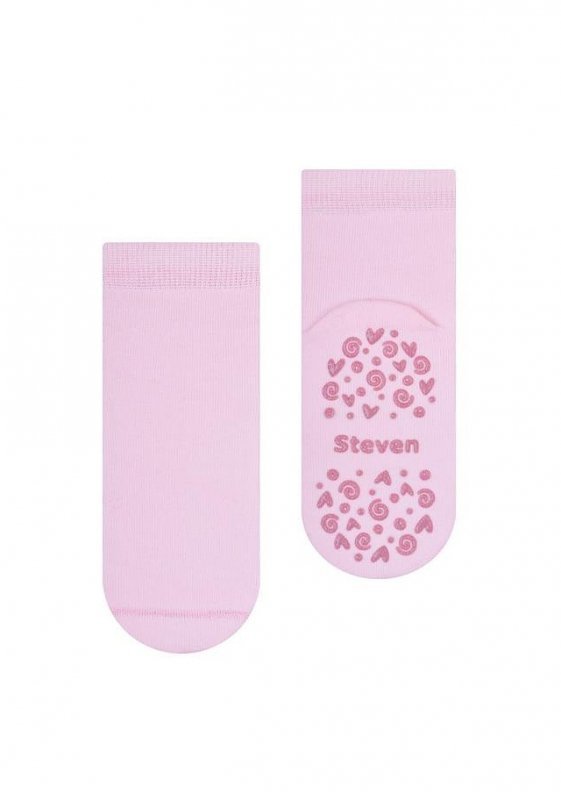 SILKOON STOPPERITEGA KÄIMIS SOKID 29-31 Cotton Candy by Steven Heleroosad/südametega stopperid