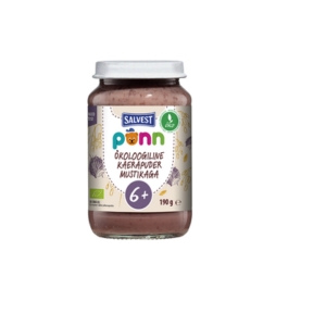 Salvest Põnn ÖKO Kaerapuder mustikaga , 3×190 g ,6-elukuust (1purk-1,95eur)