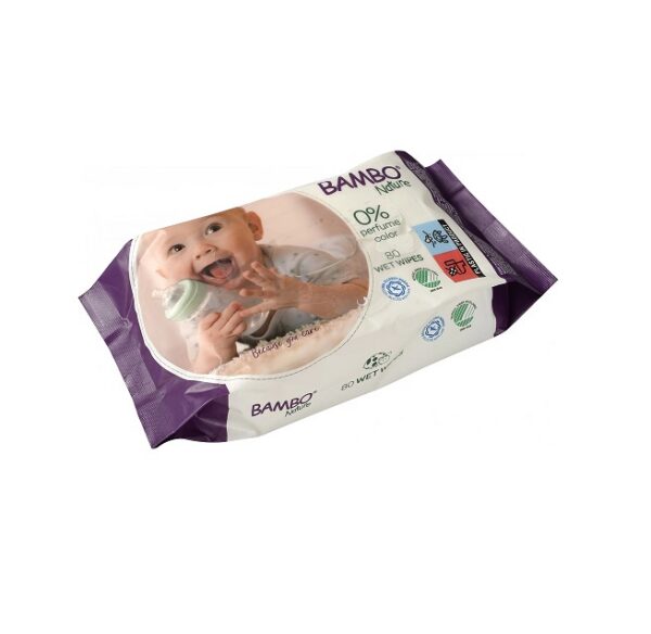 Niisked salvrätikud Bambo Nature, 80tk