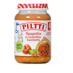 Piltti spaghettid hakklihakastmega 3x190g, alates 8-elukuust (1purk-1,99eur)
