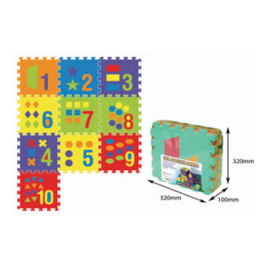 Puzzlematt numbrite ja kujunditega (1matt-32x32cm) pakis 10tk
