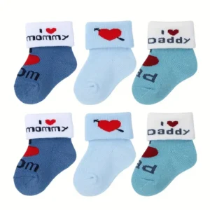 Sokid 0-3kuud I love Dad/Mum 1paar