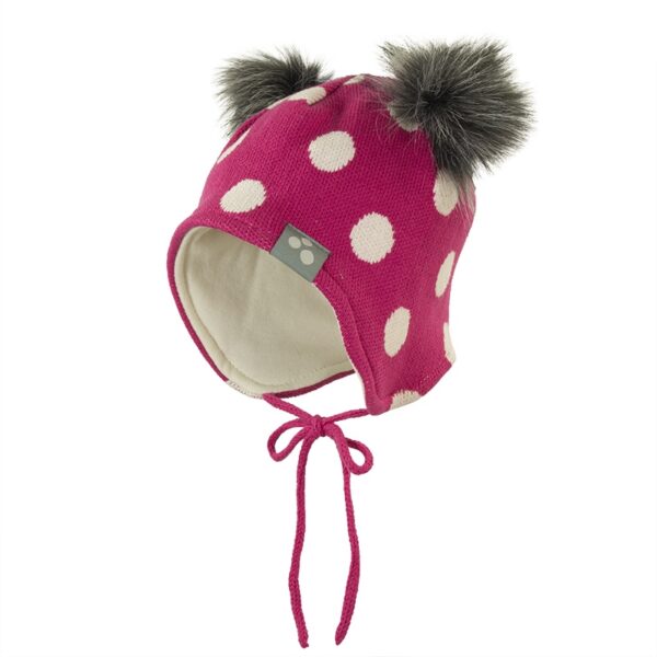 Laste kootud müts FIONA 00063-fuksia Huppa