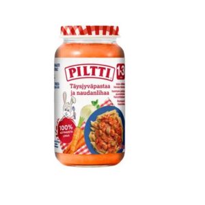 Piltti täisterapasta veiseliha 3x250g 1-3 aastasele (1purk-2,30eur)