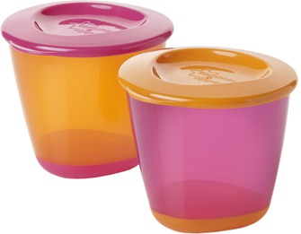 Tommee Tippee® suured beebitoidu konteinerid 44650271 roosa/oranz 2tk/a120ml