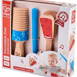 HAPE puidust muusikariistade komplekt E0605 3tk 12+kuud