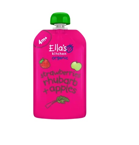 Ellas Maasika-rabarberipüree 3x120g alates 4-elukuust (1tuub -1,79eur)