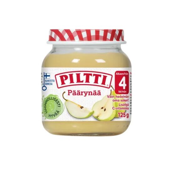 Piltti pirnipüree 3x125g, alates 4-elukuust (1purk-0,99eur)