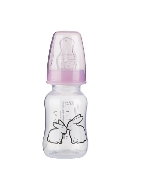 Lutipudel Marimekko Ainu 120ml roosa/Jänku pojaga  silikoon lutiga N1