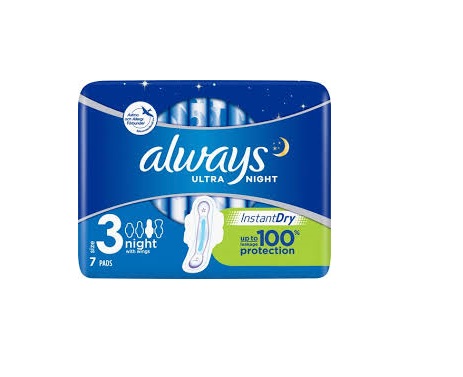 Hügieenisidemed, Always Ultra Night 7tk