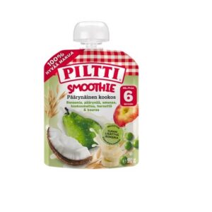 Piltti Smuuti pirn kookos 3×90 g, alates 6-elukuust(1tuub-1,20eur)