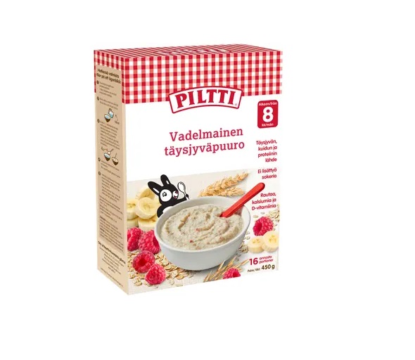 Piltti vaarika kaerapuder 450g, alates 8-elukuust