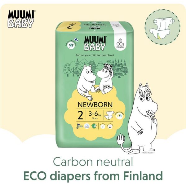 Muumi Öko mähkmed N2 3-6kg 56tk