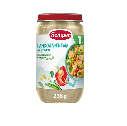 Semper Prantsuse pada kana ja ürtidega 3×235 g, alates 1-eluaastast(1purk-2,20eur)