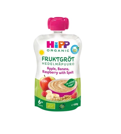 HiPP puder spelta, õuna, banaani ja vaarikaga 100g 6.kuust 3x100g (1tuub-1,79eur)
