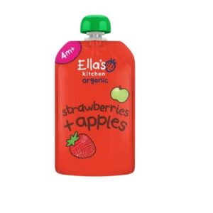 Ella´s Kitchen maasika-õunapüree  3×120 g, öko, alates 4-elukuust (1tuub-2,99eur)