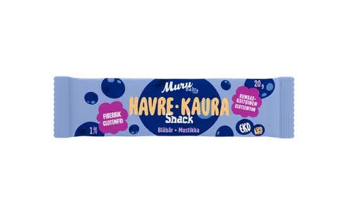 Muru Baby kaerabatoon mustikaga 1+aastasele 20g ÖKO