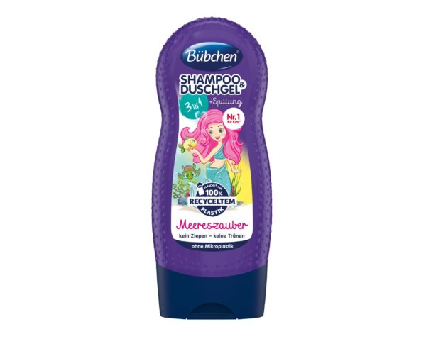 Bübchen Kids Shampoo & Shower plus Carebalm 3in1 Little Mermaid 230ml Shamp&palsam&dushigeel
