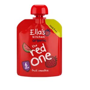 Ella´s Kitchen punane puuviljapüree 3x90g, öko, alates 6-elukuust(1tuub -1,56eur)