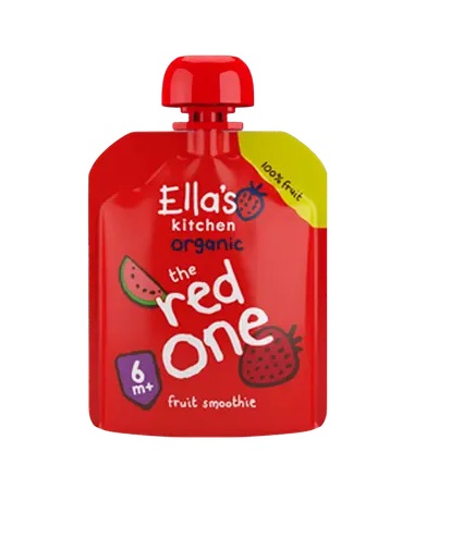 Ella´s Kitchen punane puuviljapüree 3x90g, öko, alates 6-elukuust(1tuub -1,56eur)