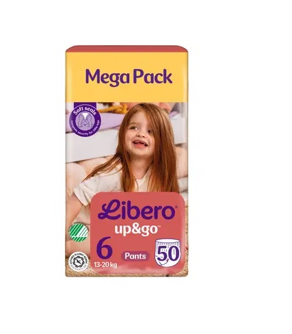 Libero UP&GO püksmähkmed XL Jumbo 13-20kg N6 50tk