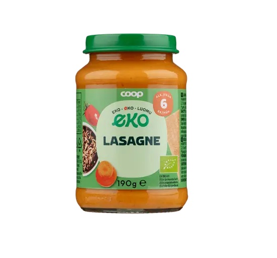 Coop beebitoit lasanje 6.kuust 3x190g (1purk-1,29eur)