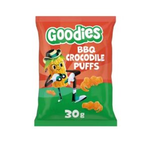Goodies Crocodile Puffs grillimaitselised snäkid 30g 3+aastasele