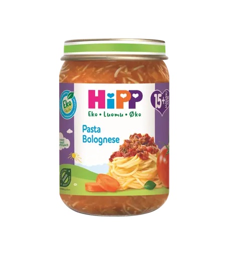 HiPP ökoloogiline pasta bolognese ÖKO  3x250g Hipp  15.kuust  (1tk-2,75eur)