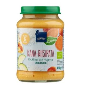Rainbow köögivilja-kana ja riisipüree 3x190g 6-elukuust (1purk-1,30eur)
