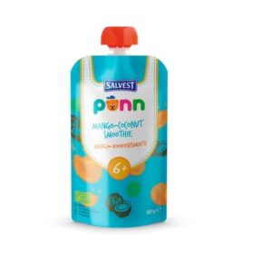 Salvest Põnn Ökoloogiline Mango-kookosesmuuti 3x130g ,6-elukuust (1purk-1,92eur)