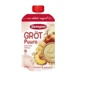 Puder õuna ja virsiku ja teraviljaga 3x120g 6.kuust Semper (1tuub-1,89eur)