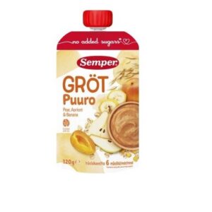 Puder pirni,aprikoosi ja kaerahelvestega 5-6kuu vanustele 3x120g Semper (1tuub-1,89eur)