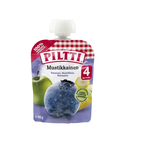 Piltti mustikapüree 3×90 g, alates 4-elukuust(1tuub-1,29eur)