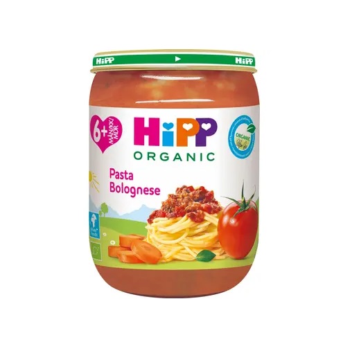 Hipp pasta bolognese  BIO  3x190g 6.kuust (1tk-1,95eur)