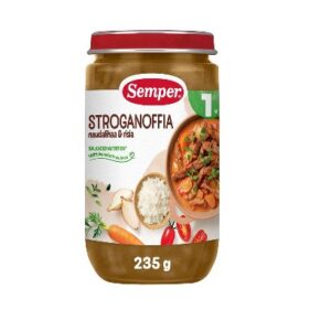 Semper strooganov riisiga 3×235 g, alates 1-eluaastast (1purk-2,20eur)