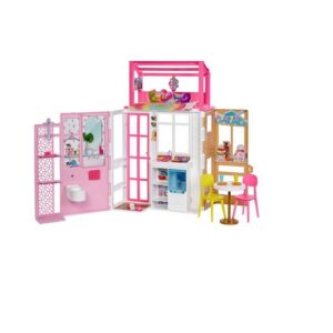 Barbie nukumaja mängukomplekt – 2 korrust ja 4 mänguala